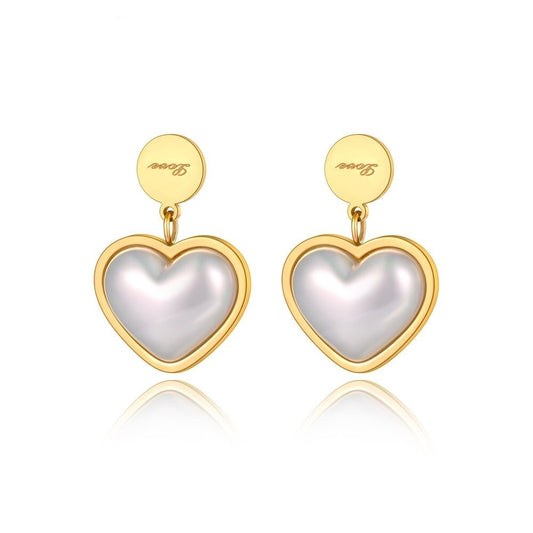 Aretes corazón perla 1000