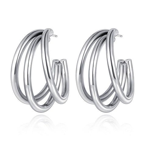 Aretes triple argolla