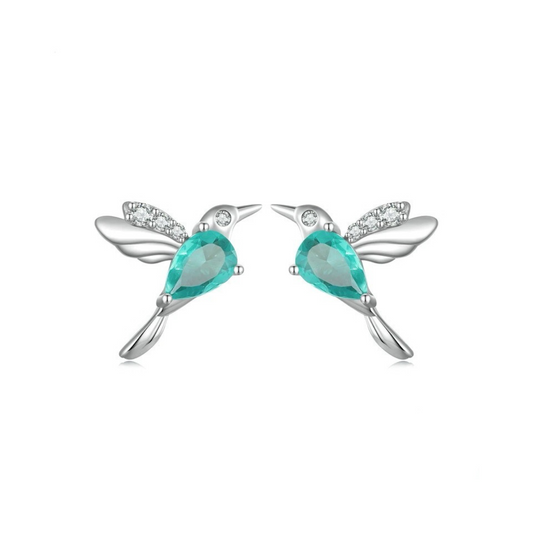 Aretes colibrí esmeralda - AR0027A 1200