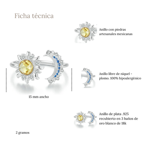 Anillo sol y luna - AN0049A