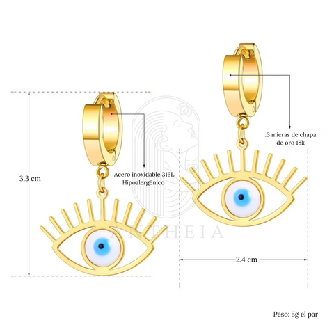 Aretes ojo turco