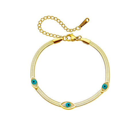 Pulsera cadena ojos turcos