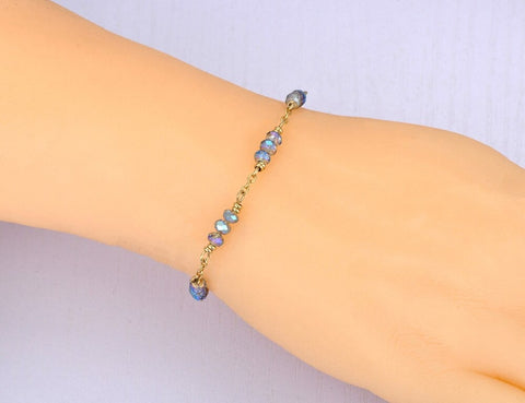 Pulsera cadena piedritas