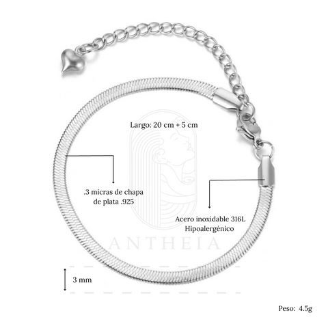 Tobillera cadena serpiente